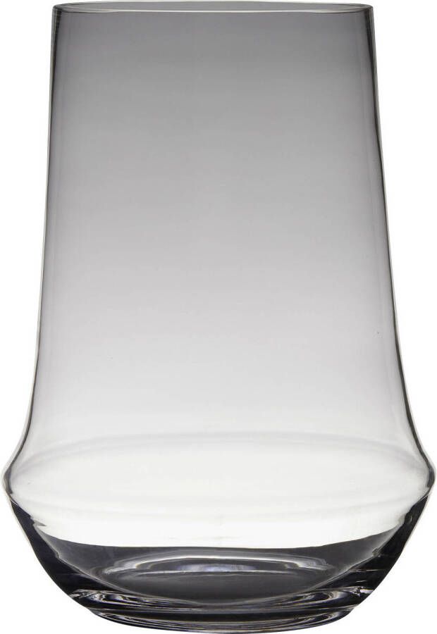 Merkloos Transparante luxe grote stijlvolle vaas vazen van glas 35 x 25 cm Bloemen boeketten vaas voor binnen gebruik Vazen