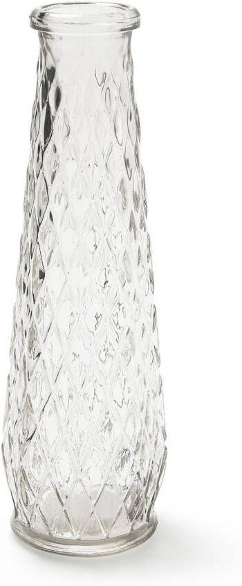 Bellatio Design Bloemenvaas bloemenvazen 6 x 22 cm transparant glas Vazen