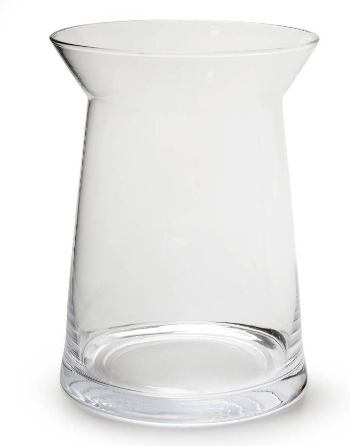 Merkloos Trechtervaas bloemenvaas bloemenvazen 23 x 30 cm transparant glas Vazen