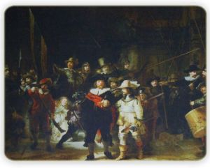Benza Dunne Fleecedeken Plaid kunst 150 x 120 cm de Nachtwacht van Rembrandt van Rijn