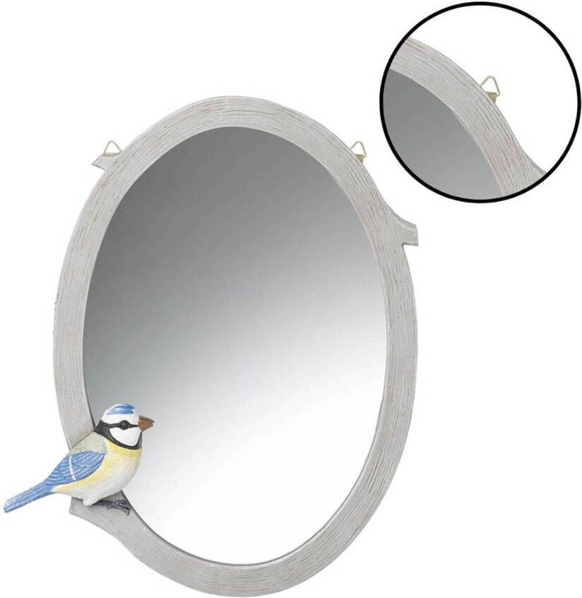 Benza Spiegel Wandspiegel 28 x 3.5 x 34 cm Vogel Pimpelmees