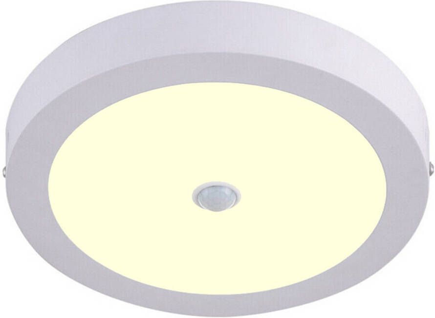 BES LED Downlight Facto Dury PIR Bewegingssensor 360° + Dag en Nacht Sensor 20W Warm Wit 3000K Opbouw Rond Mat