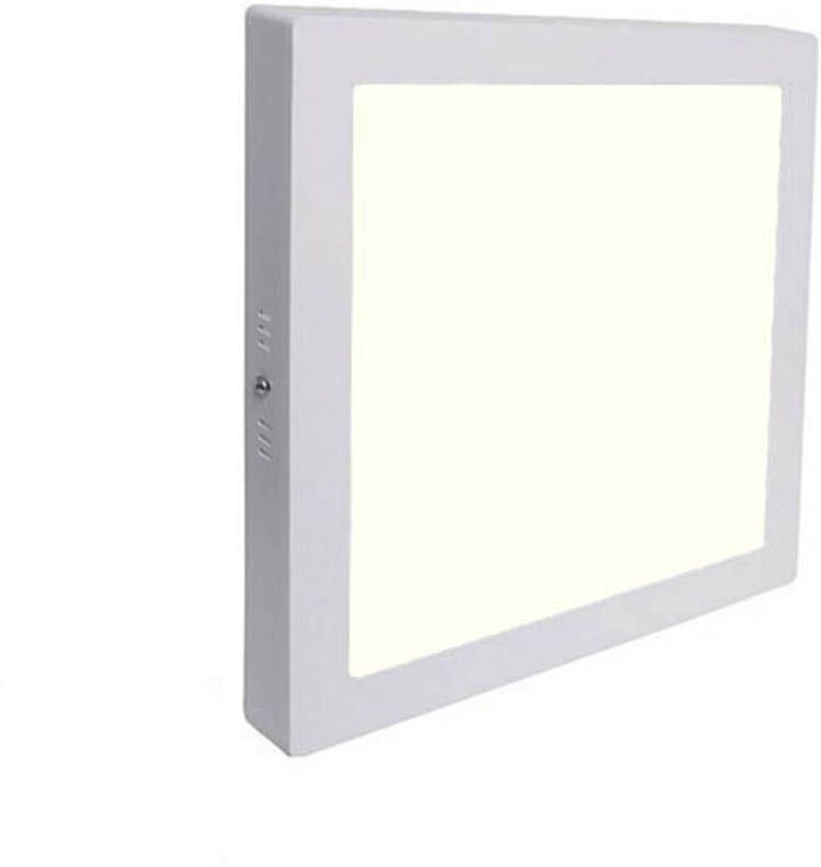 BES LED Downlight Opbouw Vierkant 18W Natuurlijk Wit 4200K Mat Wit Aluminium 225mm