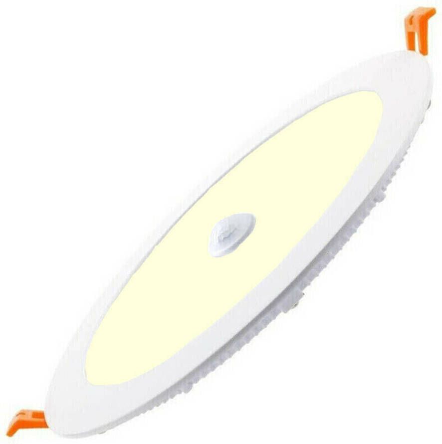 BES LED Downlight Slim Facto Dury PIR Bewegingssensor 360° + Dag en Nacht Sensor 20W Warm Wit 3000K Inbouw Rond