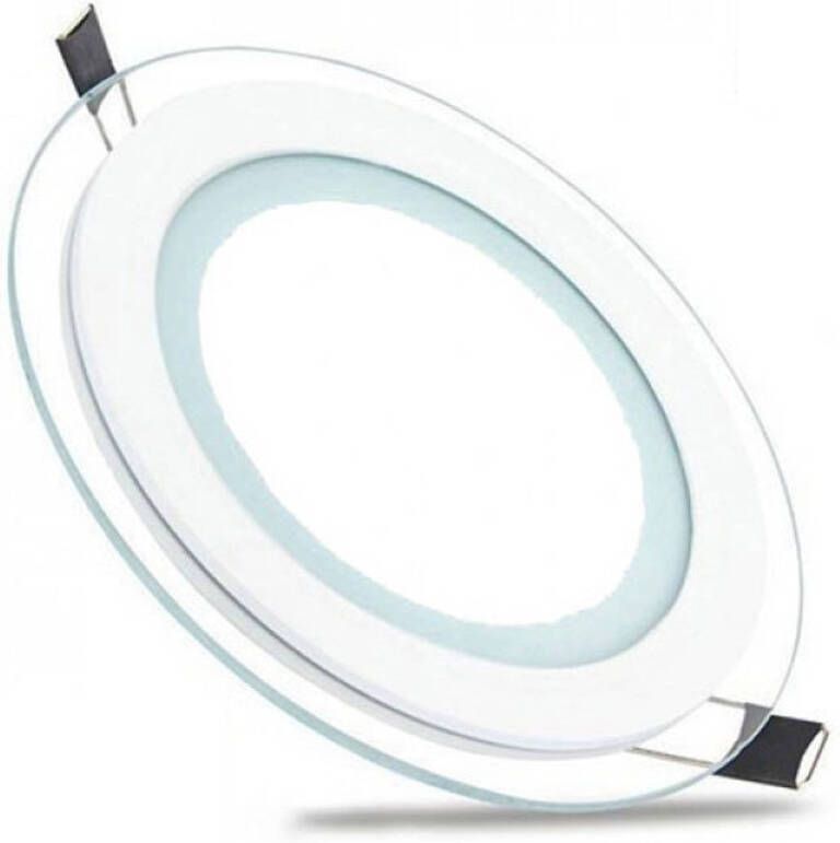 BES LED Downlight Slim Inbouw Rond 12W Helder Koud Wit 6400K Mat Wit Glas Ø160mm