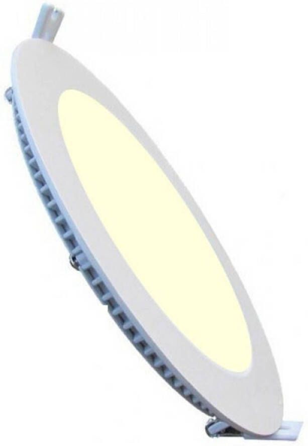 BES LED Downlight Slim Inbouw Rond 18W Dimbaar Warm Wit 3000K Mat Wit Aluminium Ø225mm