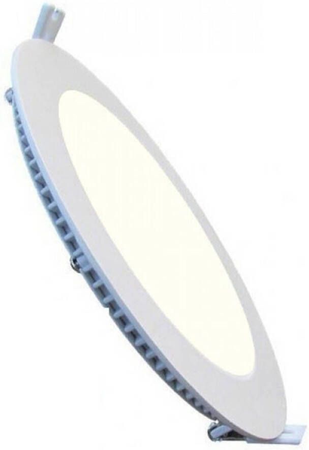 BES LED Downlight Slim Inbouw Rond 18W Natuurlijk Wit 4200K Mat Wit Aluminium Ø225mm