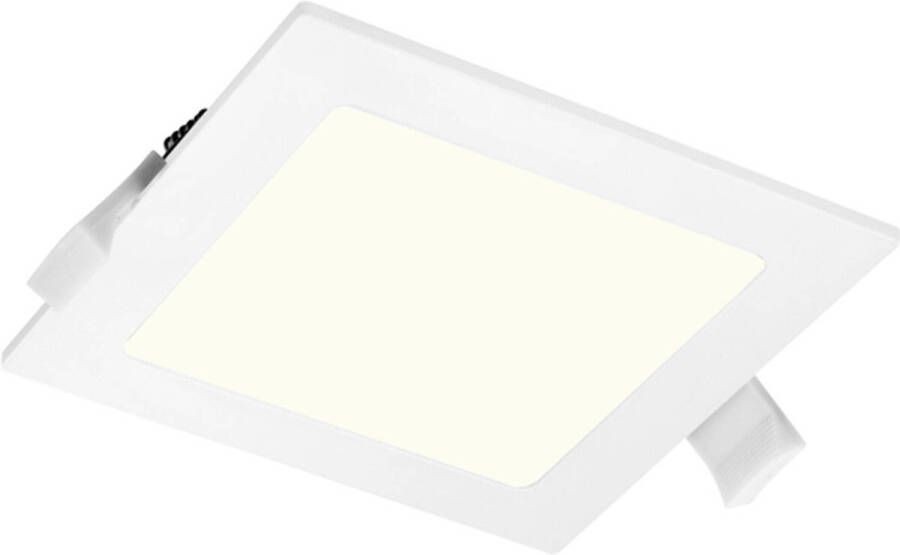 BES LED Downlight Slim Pro Aigi Suno Inbouw Vierkant 12W Natuurlijk Wit 4000K Mat Wit Kunststof