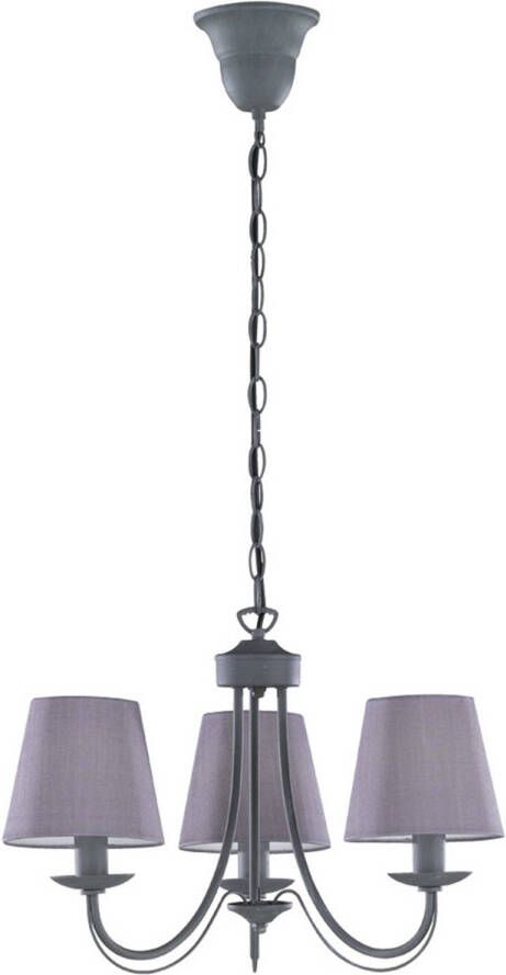 BES LED Hanglamp Hangverlichting Trion Citra E14 Fitting 3-lichts Rond Beton Aluminium