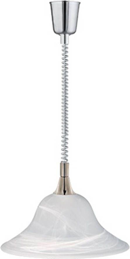 BES LED Hanglamp Hangverlichting Trion Voluna E27 Fitting Rond Mat Nikkel Aluminium
