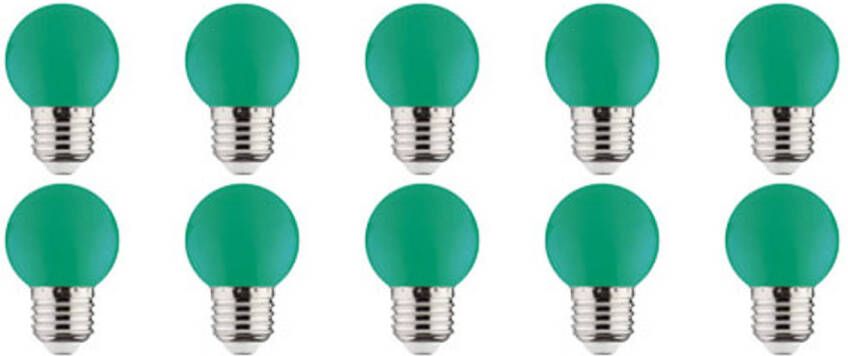 BES LED Lamp 10 Pack Romba Groen Gekleurd E27 Fitting 1W