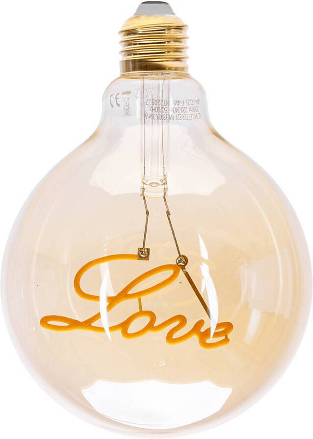 BES LED Lamp Aigi Glow Love E27 Fitting 4W Warm Wit 1800K Amber
