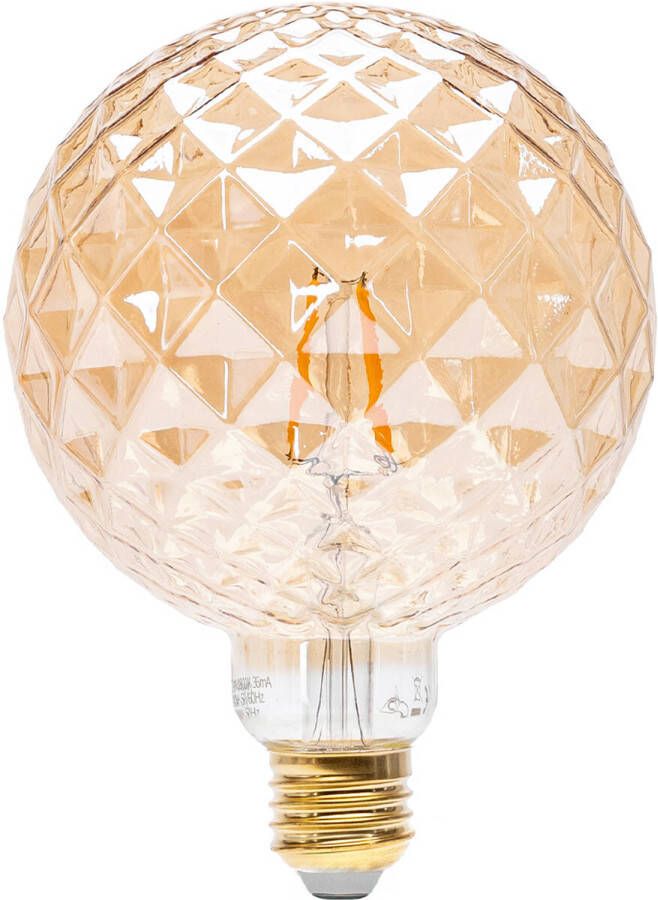 BES LED Lamp Aigi Glow Pineapple E27 Fitting 4W Warm Wit 1800K Amber