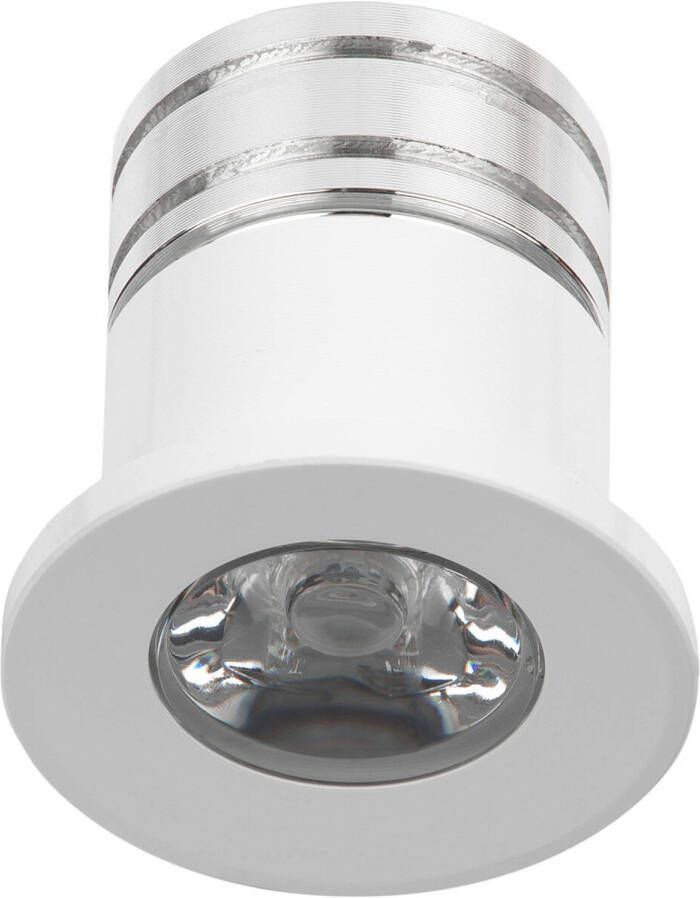 BES LED Veranda Spot Verlichting 3w Natuurlijk Wit 4000k Inbouw Dimbaar Rond Mat Wit Aluminium Ø31mm