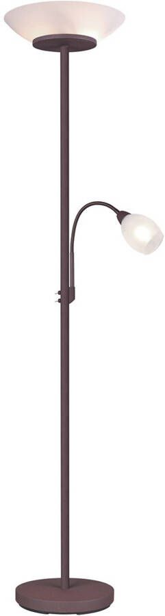 BES LED Vloerlamp Trion Germin E27 Fitting Rond Roestkleur Aluminium