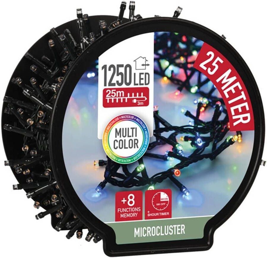Decorative Lighting DecorativeLighting Micro Cluster met Haspel 1250 LED 25 meter met timer multicolor