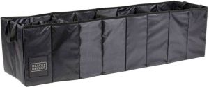 BLACK+DECKER Kofferbak Opbergbox 110 x 30 x 30 CM 5 Vakken Opvouwbaar Met Handvatten Zwart