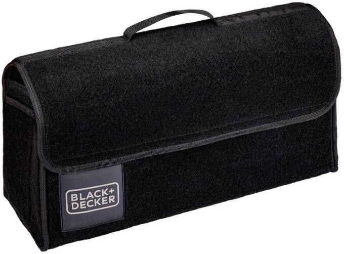 BLACK+DECKER Kofferbak Organizer Kofferbak Tas 55 x 15 x 23 CM Met Klittenband Zwart