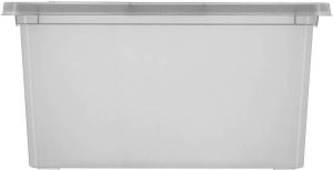 Blokker box + deksel recycled 45L grijs 55x39 5cm