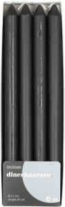 Blokker dinerkaars 8 stuks zwart 29 cm