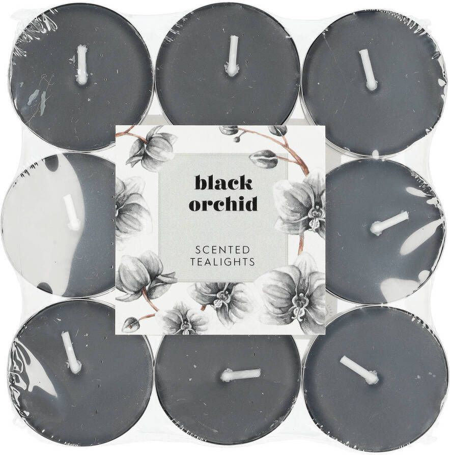Blokker geurtheelichten Black Orchid 18 stuks