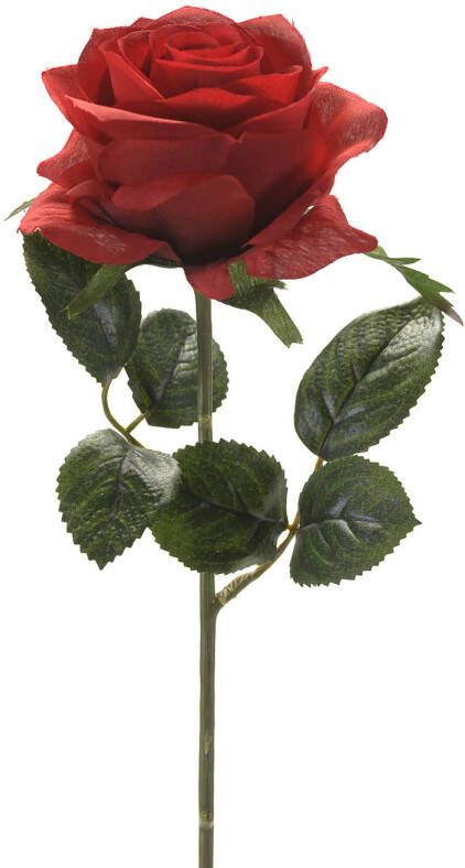 Blokker Kunstbloem Rose Simone rood 45cm