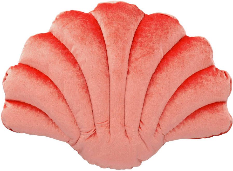 Blokker kussen Shell roze