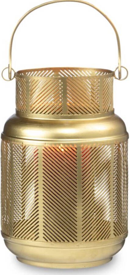 Blokker lantaarn Roxy 10x10x15 5 cm goud