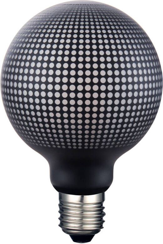 Blokker LED Globe G95 4 watt E27 Dots Zwart Dimbaar