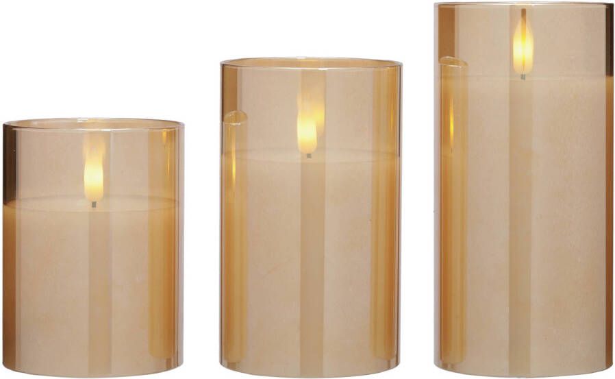 Blokker LED kaarsen s 3 amber met afstandsbediening