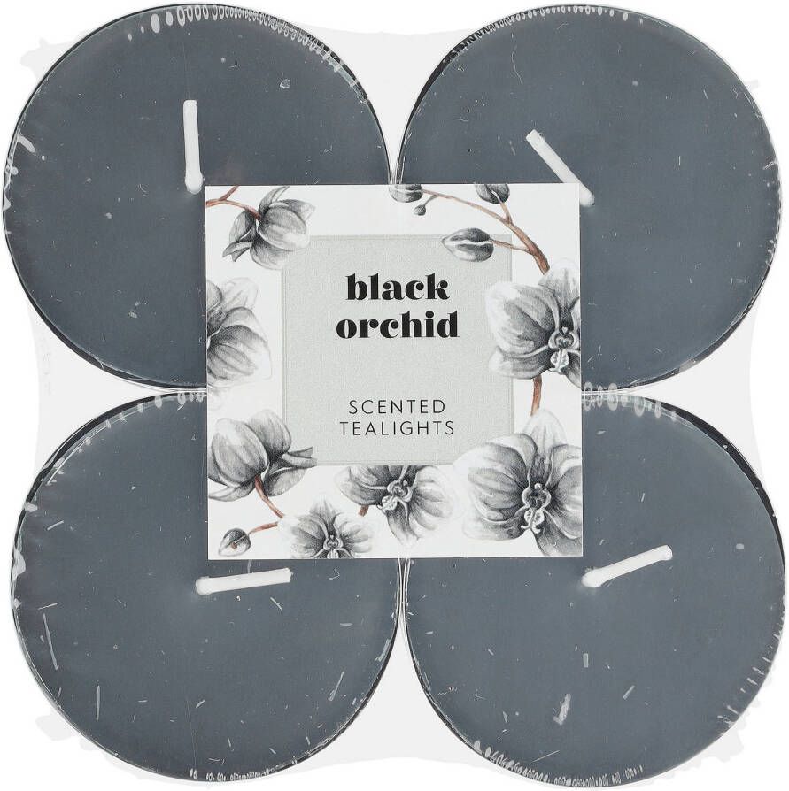 Blokker maxi geurtheelichten Black Orchid 8 stuks