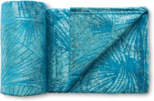 Blokker Plaid Fantasy Petrol blauw 130x170cm