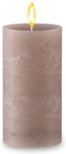 Blokker rustieke cilinderkaars beige 7x13 cm