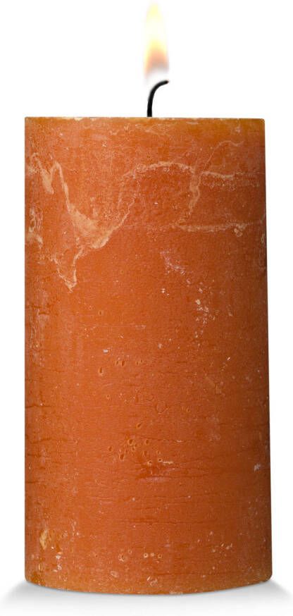 Blokker rustieke cilinderkaars cognac 7x13 cm