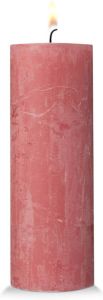 Blokker rustieke cilinderkaars roze 7x19cm