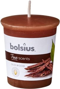 Bolsius 3 stuks Votive 53 45 rond True Scents Oud Wood