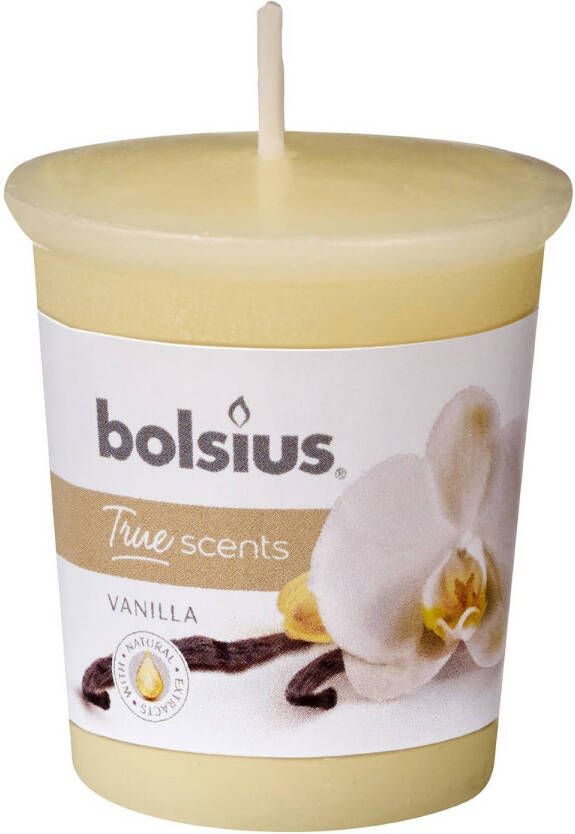 Bolsius 3 stuks Votive 53 45 rond True Scents Vanille