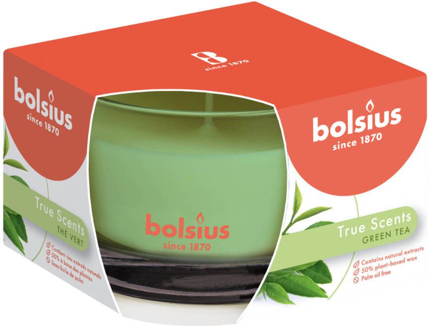 Bolsius Geurglas 63 90 True Scents Green Tea