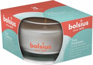 Bolsius Geurkaars True Freshness Fresh Breeze 8 Cm Glas Wit