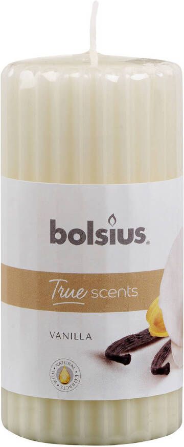 Bolsius geurkaars True Scents Vanille 12 cm wax wit
