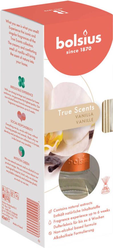 Bolsius geurverspreider True Scents Vanille 45 ml
