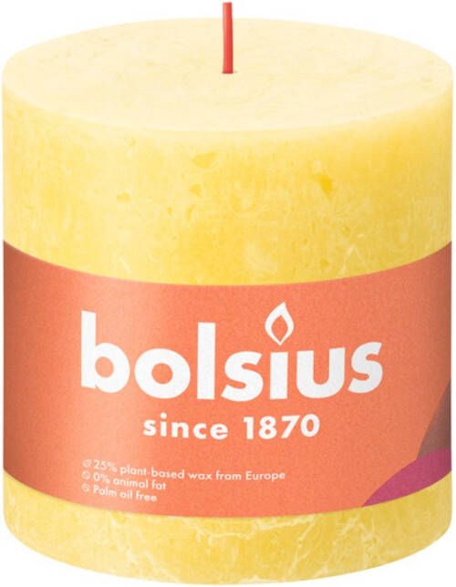 Bolsius Rustiek stompkaars shine 100 100 sunny yellow