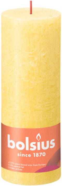 Bolsius Rustiek stompkaars shine 190 68 sunny yellow