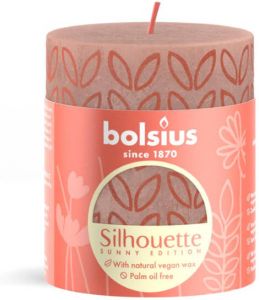 Bolsius Rustiek stompkaars silhouette 80 68 misty pink