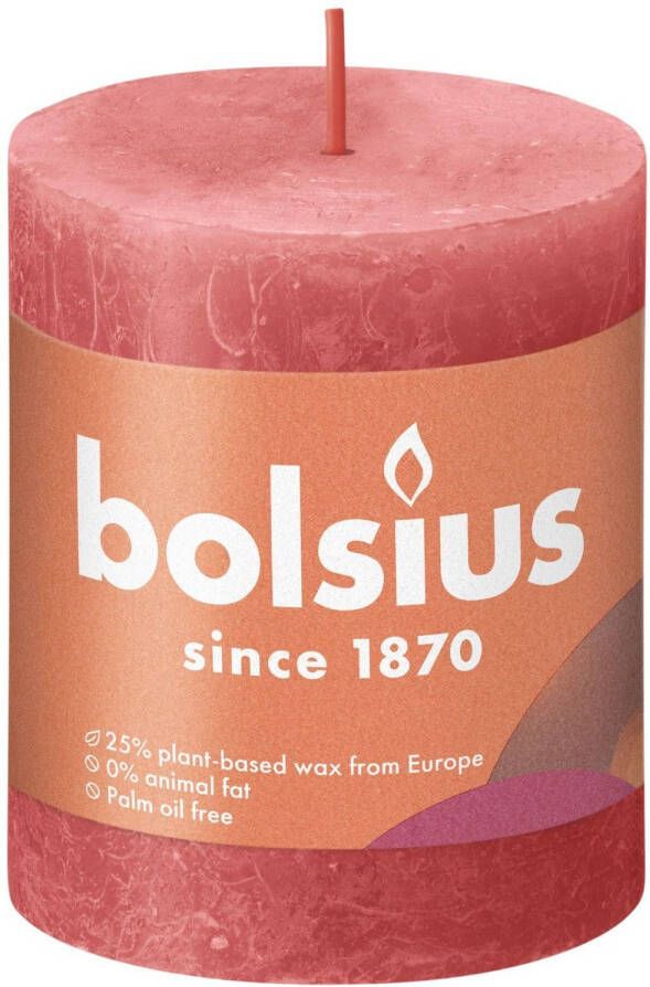Bolsius Stompkaars Blossom Pink Ø68 mm Hoogte 8 cm Roze 35 branduren