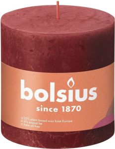 Bolsius Stompkaars Delicate Red Ø100 mm Hoogte 10 cm Rood 62 branduren
