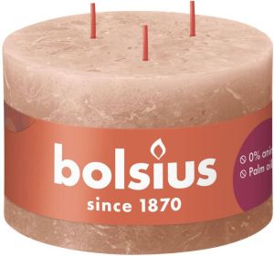 Bolsius Stompkaars Rustiek 3 Lonten Creamy Caramel 9 Cm ø 14 Cm