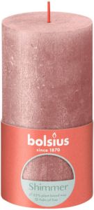 Bolsius Stompkaars Shimmer Pink Ø68 mm Hoogte 13 cm Roze 60 Branduren
