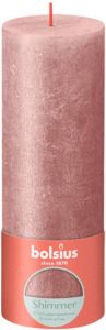 Bolsius Stompkaars Shimmer Pink Ø68 mm Hoogte 19 cm Roze 85 Branduren