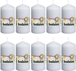 Bolsius Stompkaarsen 10 St 120x58 Mm Wit